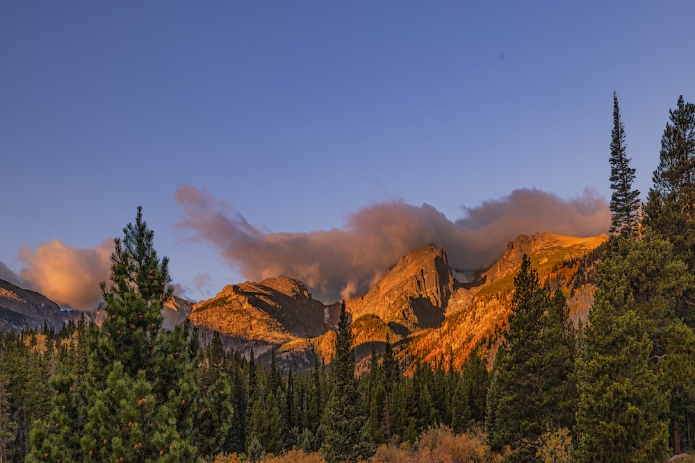 Rocky Mountain National Park at sunset